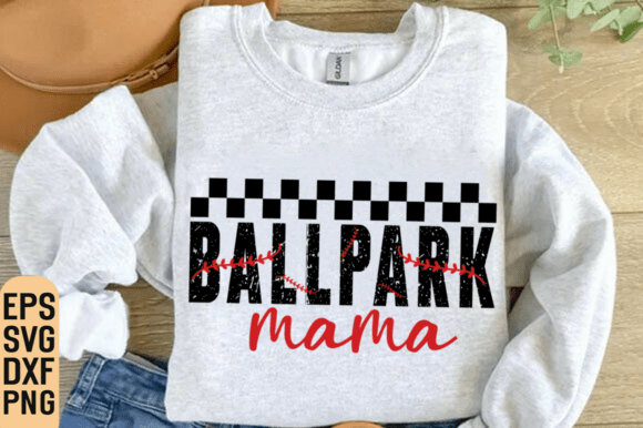 Ballpark Mom Svg Graphic Design Asset for T-Shirt Designs