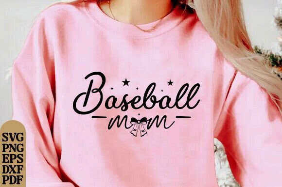 Baseball Mom SVG Design for T-Shirt Graphics