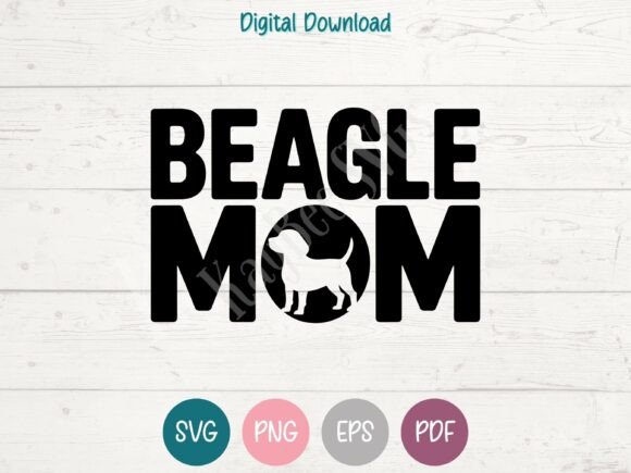 Beagle Mom SVG PNG EPS PDF Design: A Versatile Graphic for T-Shirt Projects