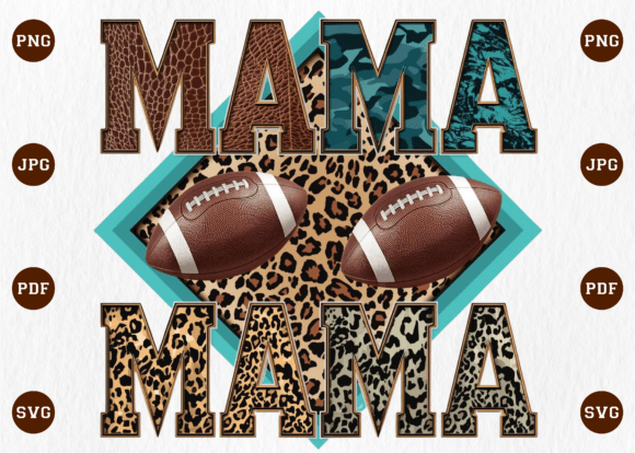 Football Mom SVG Retro Football Mama PNG: A Bold Graphic for T-Shirt Designs