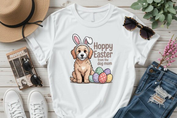 Happy Easter from the Dog Mom SVG: A Festive Graphic Design Asset for T-Shirt Designs and Content Publishing