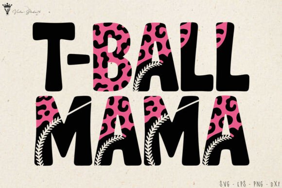 Leopard Tee Ball Mom SVG Cut File: A Bold Illustration for Creative Projects