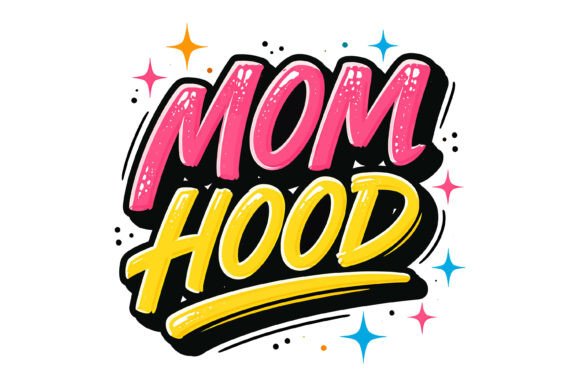 Momhood Bold Graffiti Typography Mom SVG: A Commercial Design for T-Shirt Creators