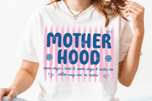 Motherhood PNG, Trendy Mom SVG – A Versatile Graphic for T-Shirt Designs
