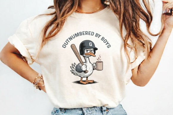 Outnumbered by Boys Goose Boy Mom SVG: A Versatile Graphic for T-Shirt Designs